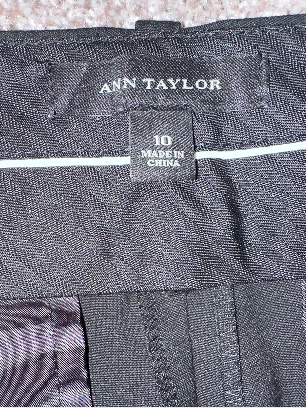 Ann Taylor Black Straight-Leg Dress Trousers NWOT Sz 10